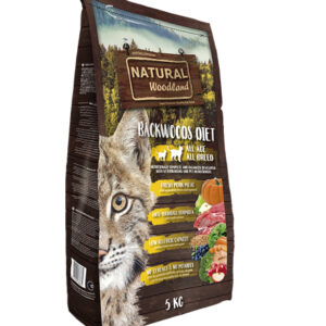 aco de pienso Natural Woodland Backwoods Diet Gatos de salmón sin cereales