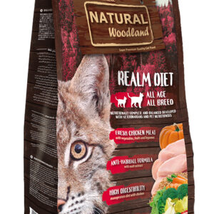 Saco de pienso Natural Woodland Realm Diet Gatos de 1,5 kg sin cereales