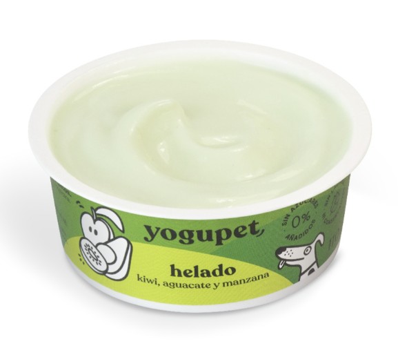 Tarrina de Yogupet Helado Frutos Verdes de kiwi, aguacate y manzana para perros y gatos