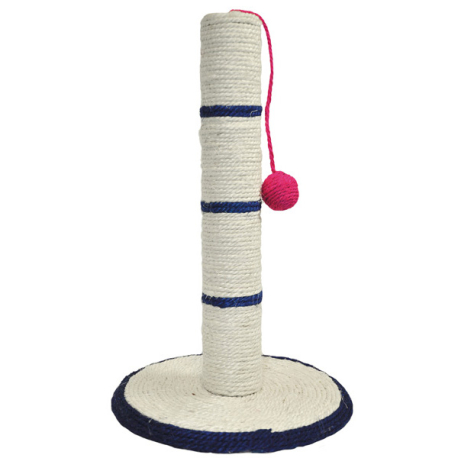 Rascador de poste para gatos Nayeco con base circular y pelota colgante